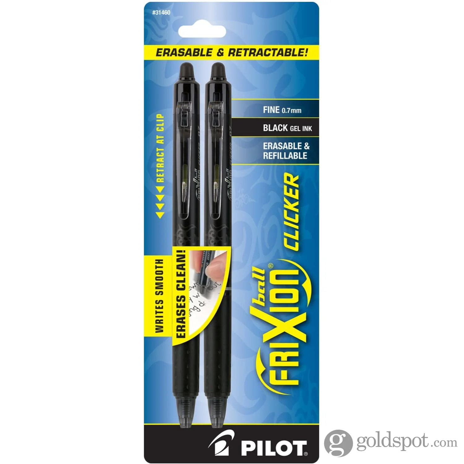 Pilot FriXion Clicker Retractable Erasable Gel Pens in Black - Fine Point - Image 4