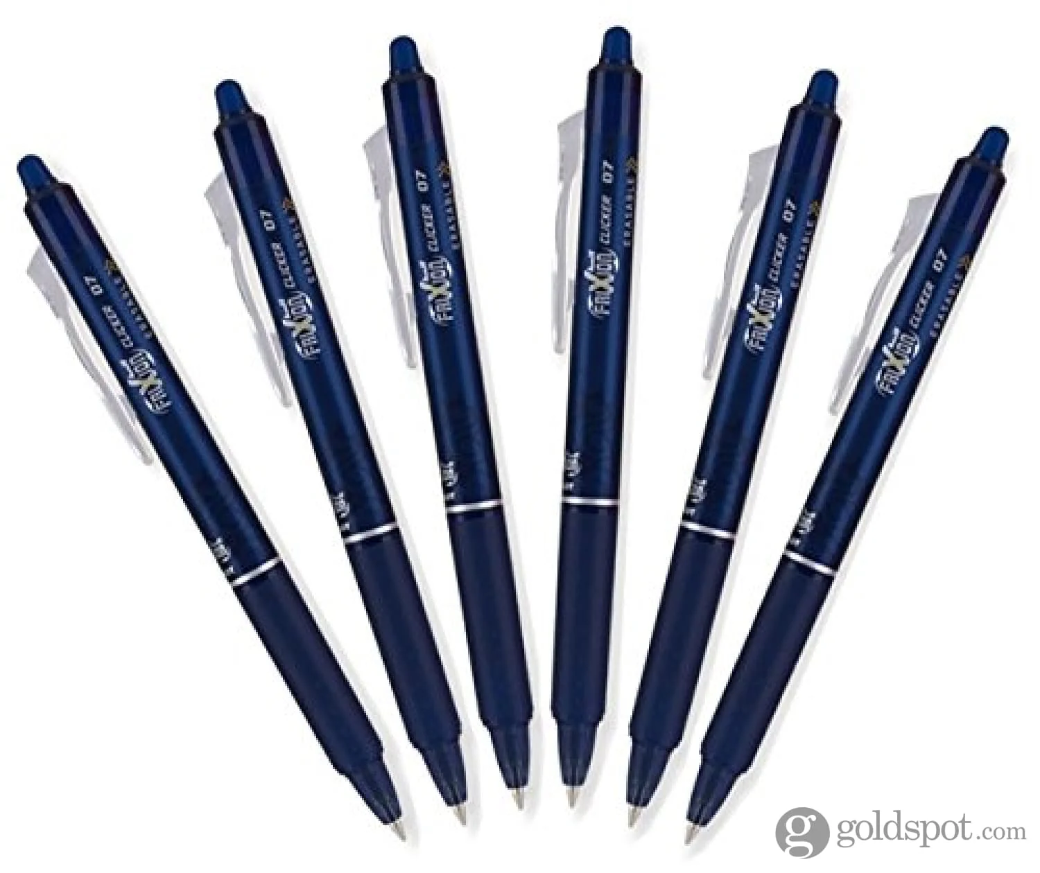 Pilot FriXion Clicker Retractable Erasable Gel Pens in Navy Blue - Fine Point - Image 2