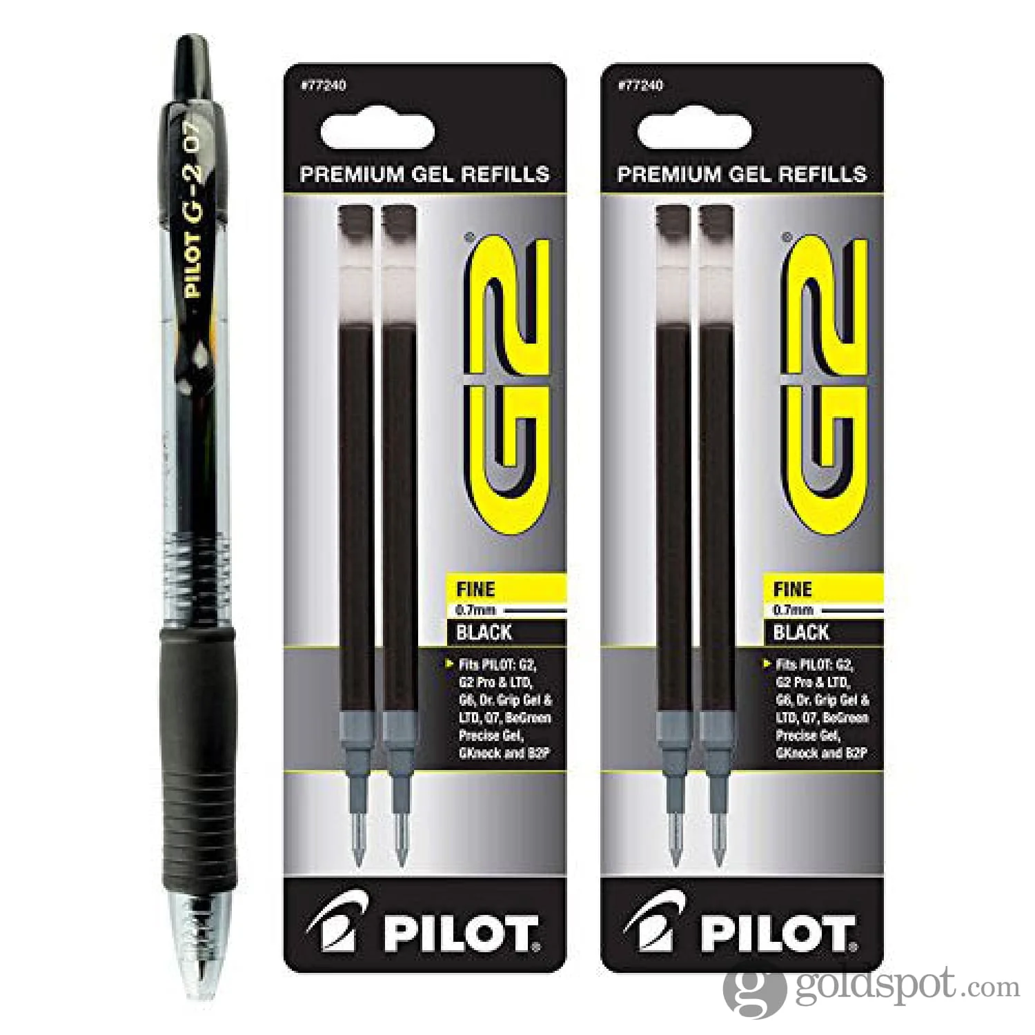Pilot G2 Retractable Premium Gel Ink Pen in Black - Image 2