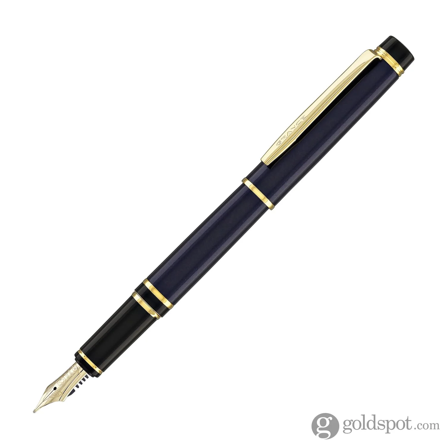 Pilot Grance Fountain Pen in Deep Navy Blue - 14k Gold Nib - Image 2
