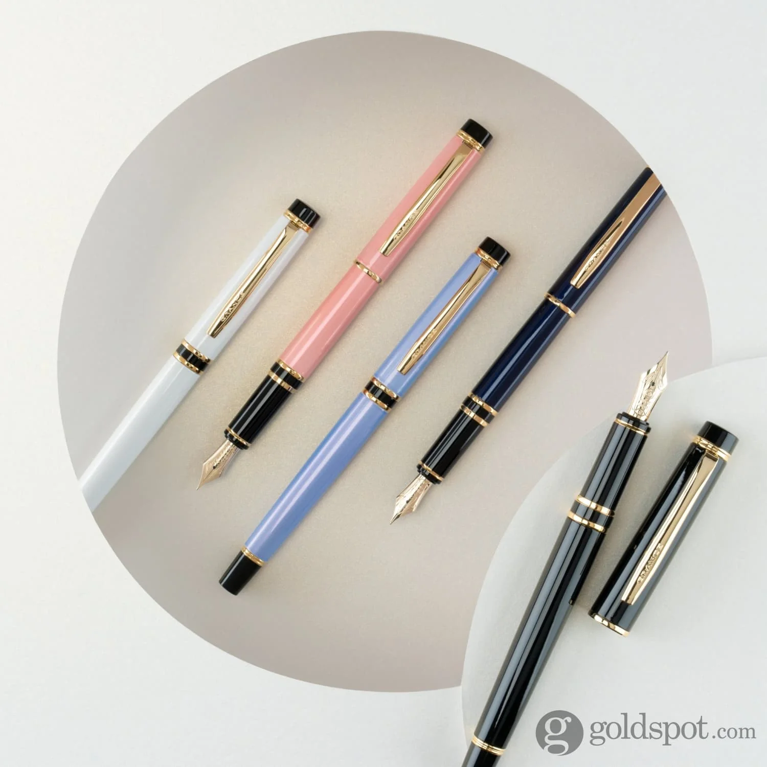 Pilot Grance Fountain Pen in Pearl Pink - 14k Gold - Image 12