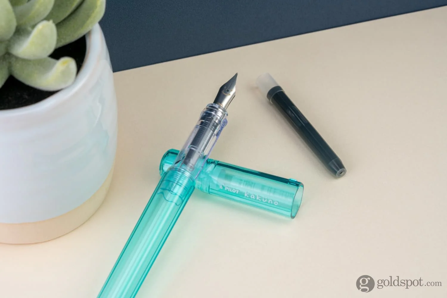 Pilot Kakuno Fountain Pen in Translucent Aqua - Image 6