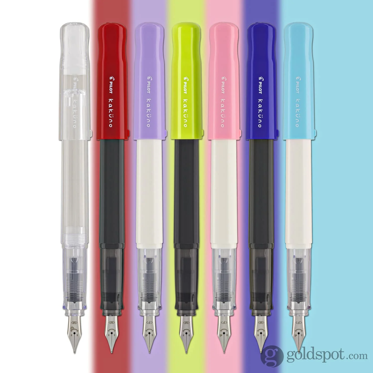 Pilot Kakuno Fountain Pen in Soft Pink/White - Fine Point - Image 4