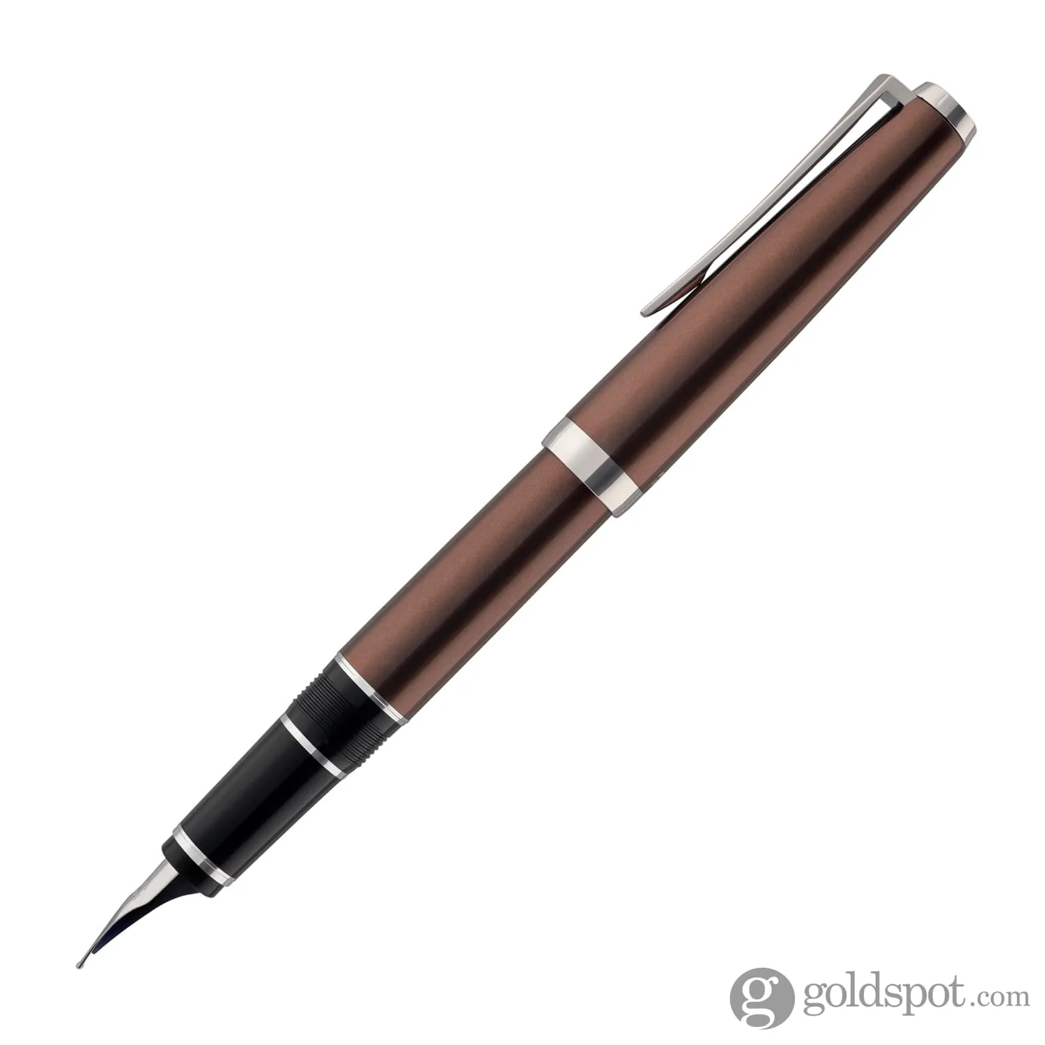 Pilot Metal Falcon Fountain Pen in Brown - Soft Flexible - Image 3