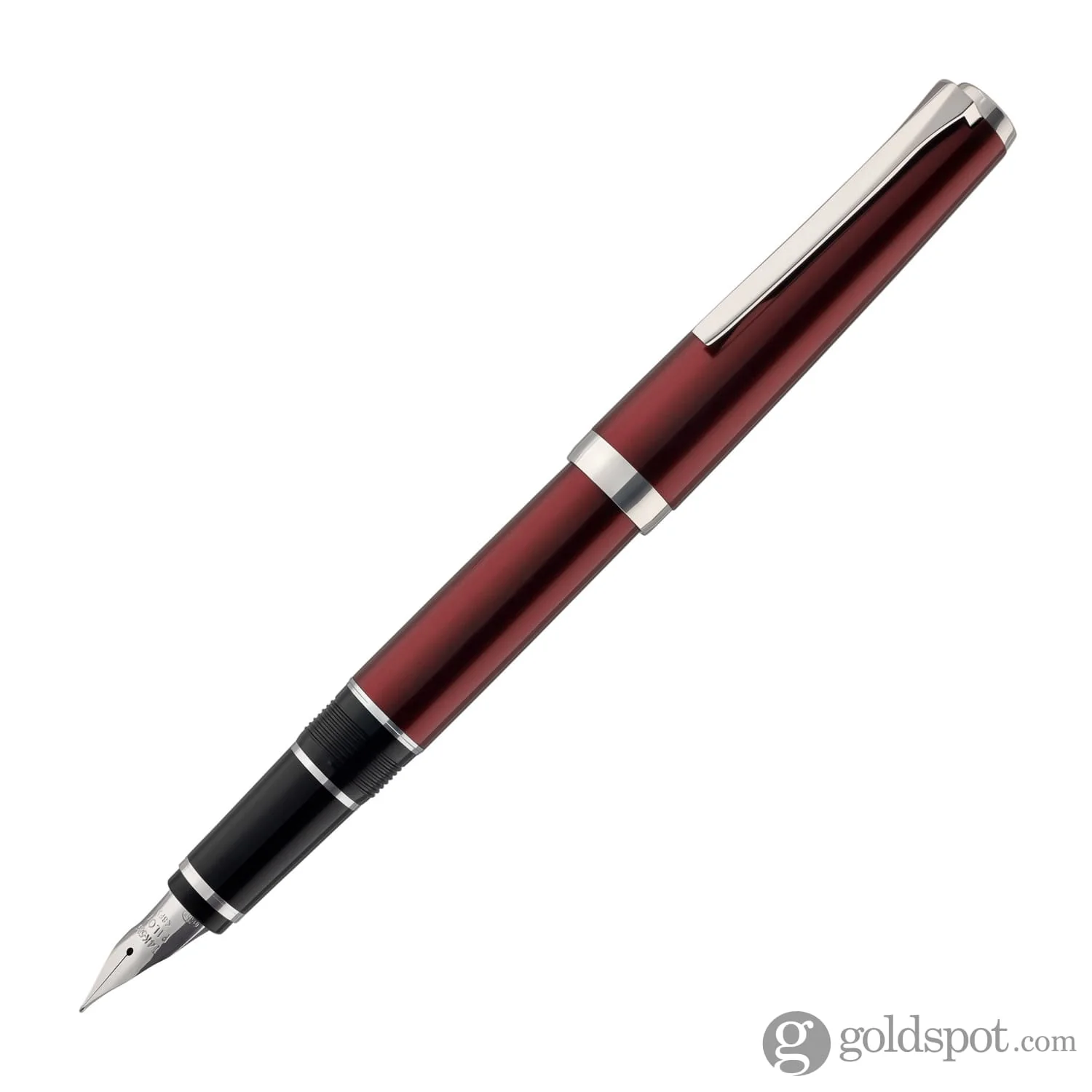 Pilot Metal Falcon Fountain Pen in Burgundy - Soft Flexible - Image 2