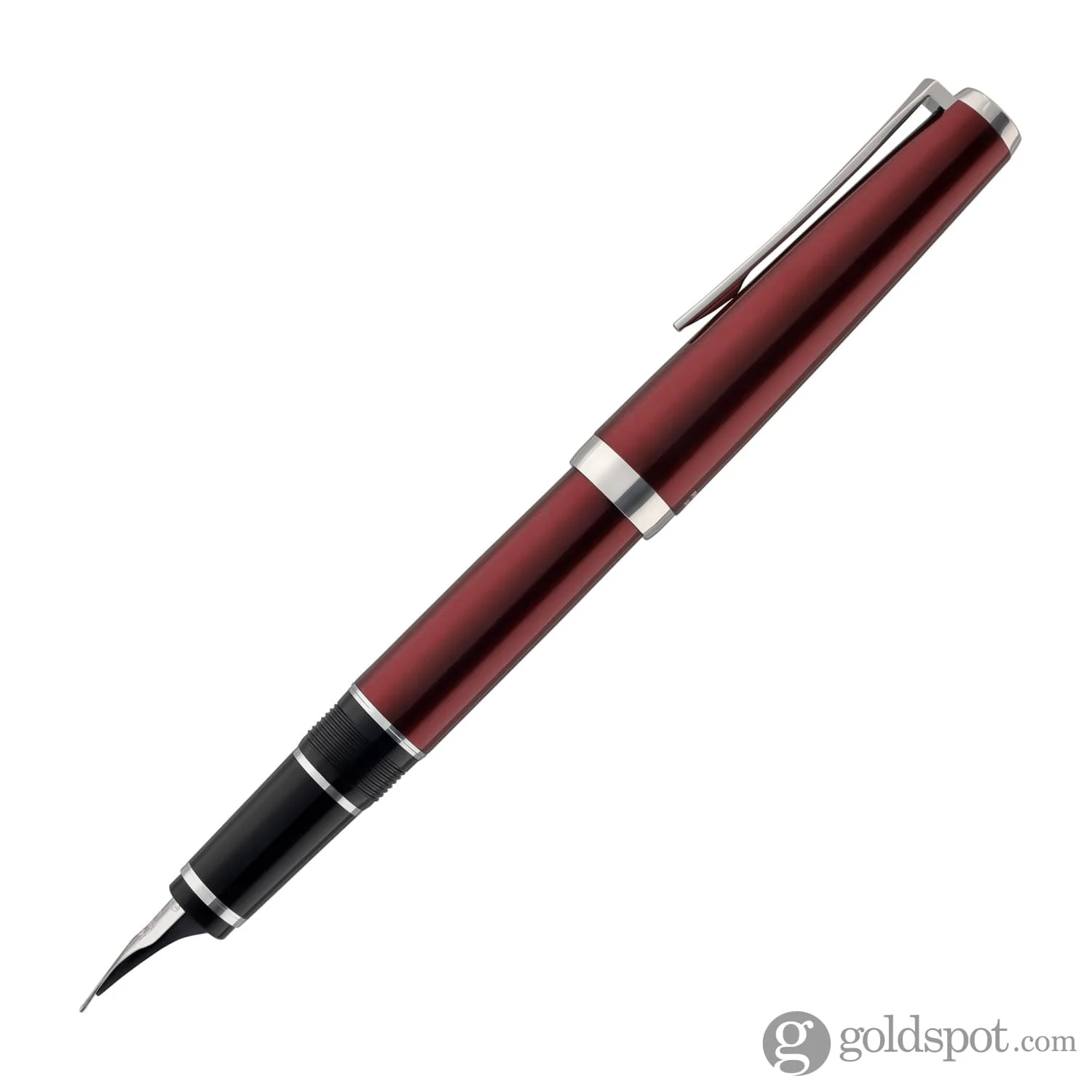 Pilot Metal Falcon Fountain Pen in Burgundy - Soft Flexible - Image 3