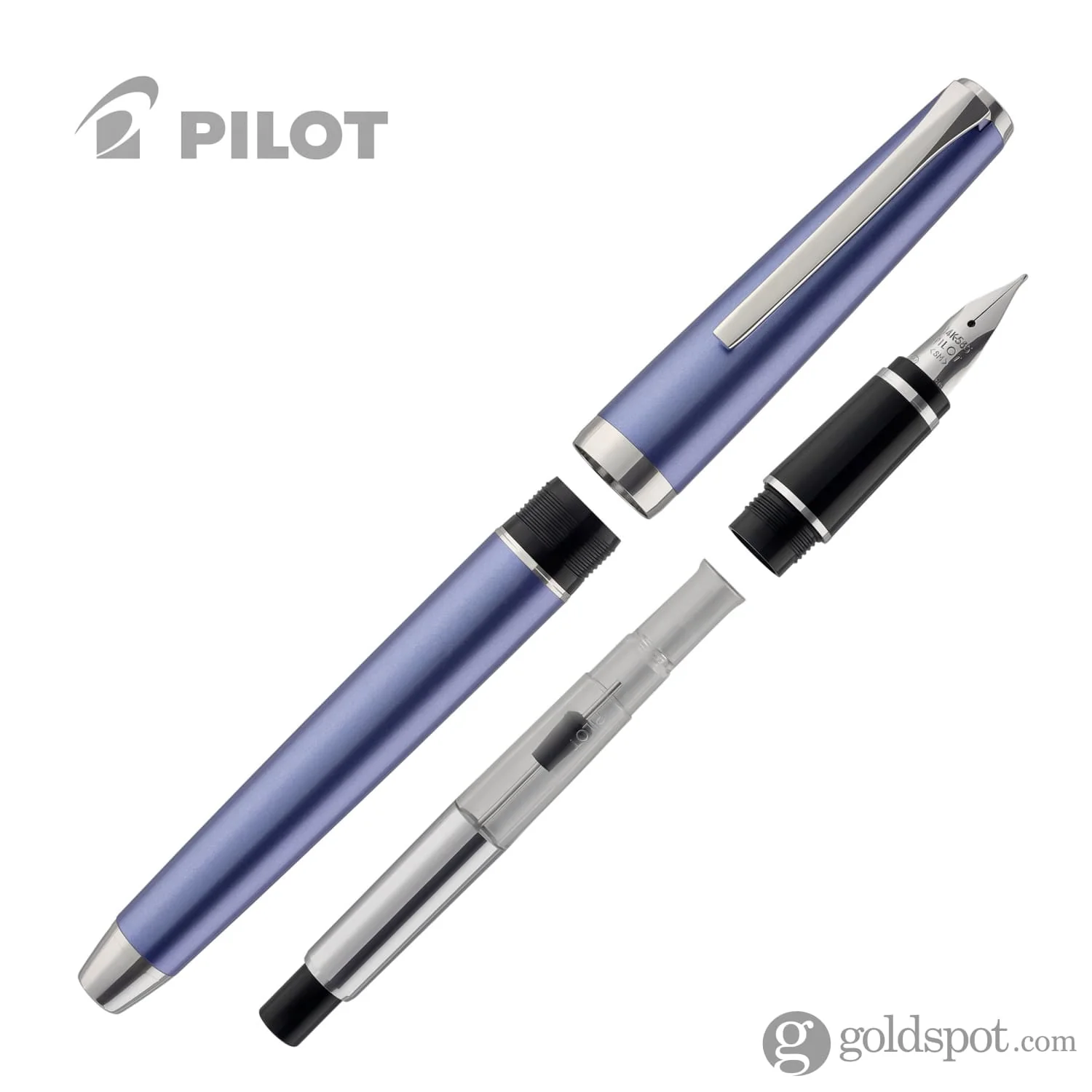Pilot Metal Falcon Fountain Pen in Sapphire - 14K Gold Soft Flexible - Image 7
