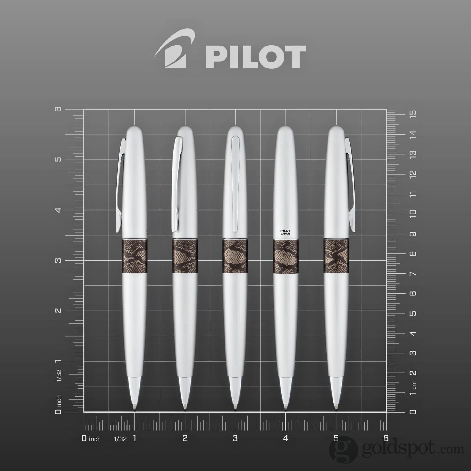 Pilot Metropolitan Animal Ballpoint Pen in Python Matte Silver - Image 6