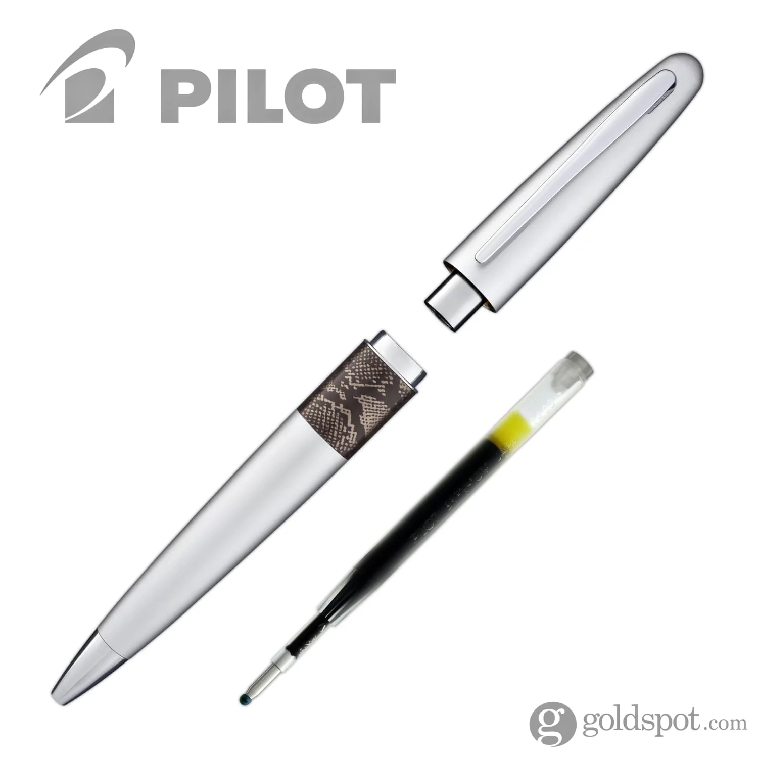 Pilot Metropolitan Animal Ballpoint Pen in Python Matte Silver - Image 7