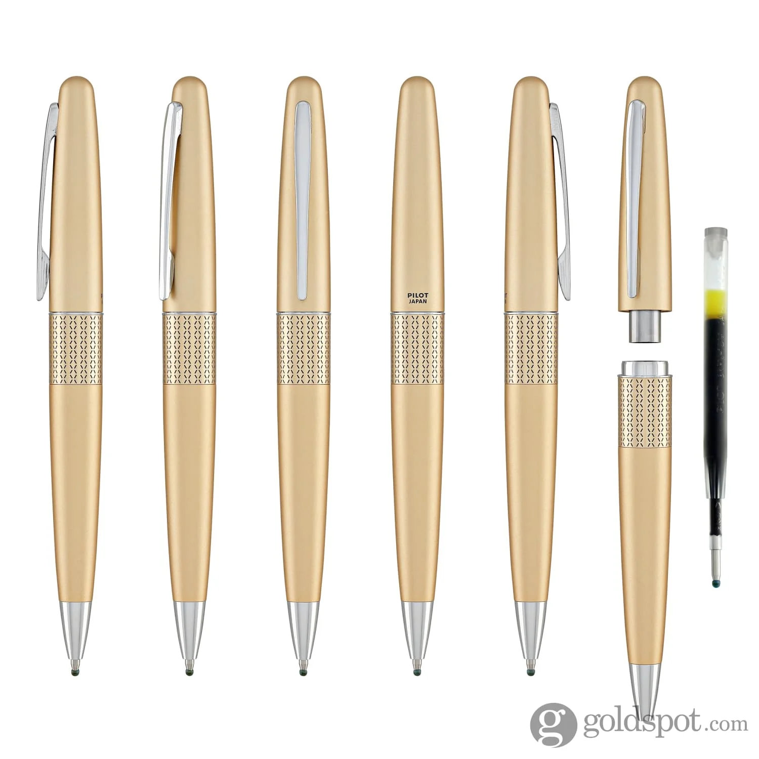 Pilot Metropolitan Ballpoint Pen in Zig Zag Gold - Image 6