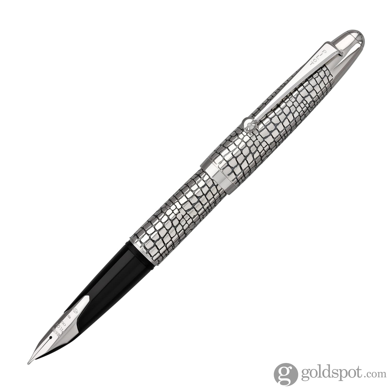 Pilot Namiki Sterling Collection Fountain Pen in Silvern Ishidatami - 18K Gold - Image 2