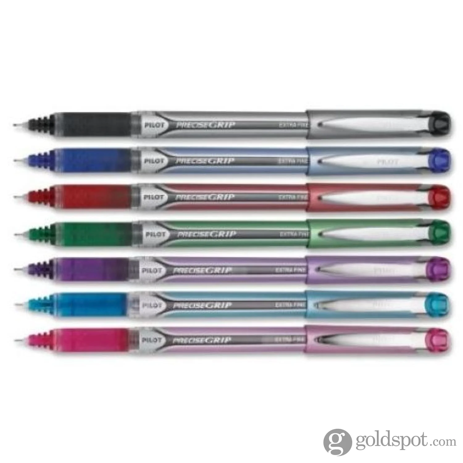 Pilot Precise Grip Rollerball Pens in Assorted Colors - Extra Fine Point - Pack of 7 - Image 2