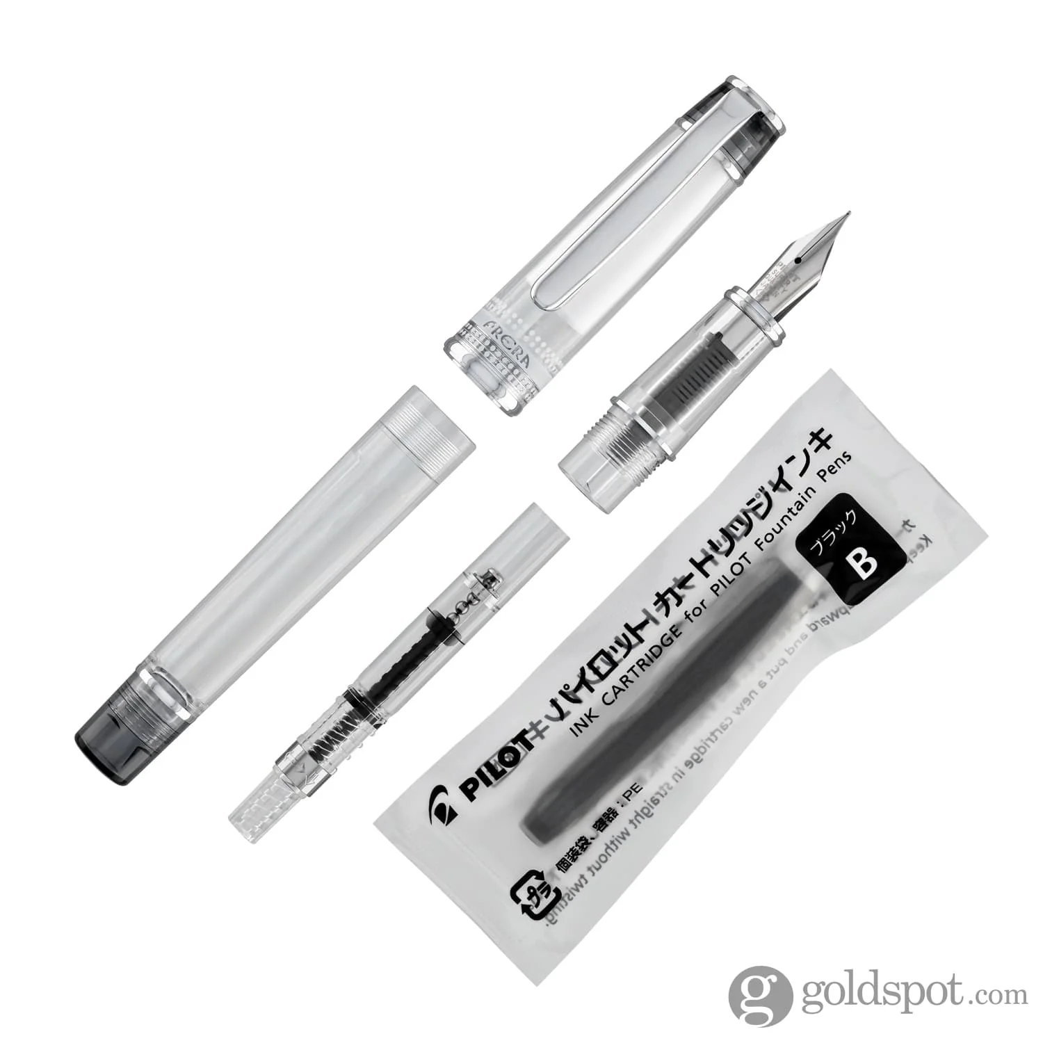 Pilot Prera Clear Fountain Pen in Black - Image 8