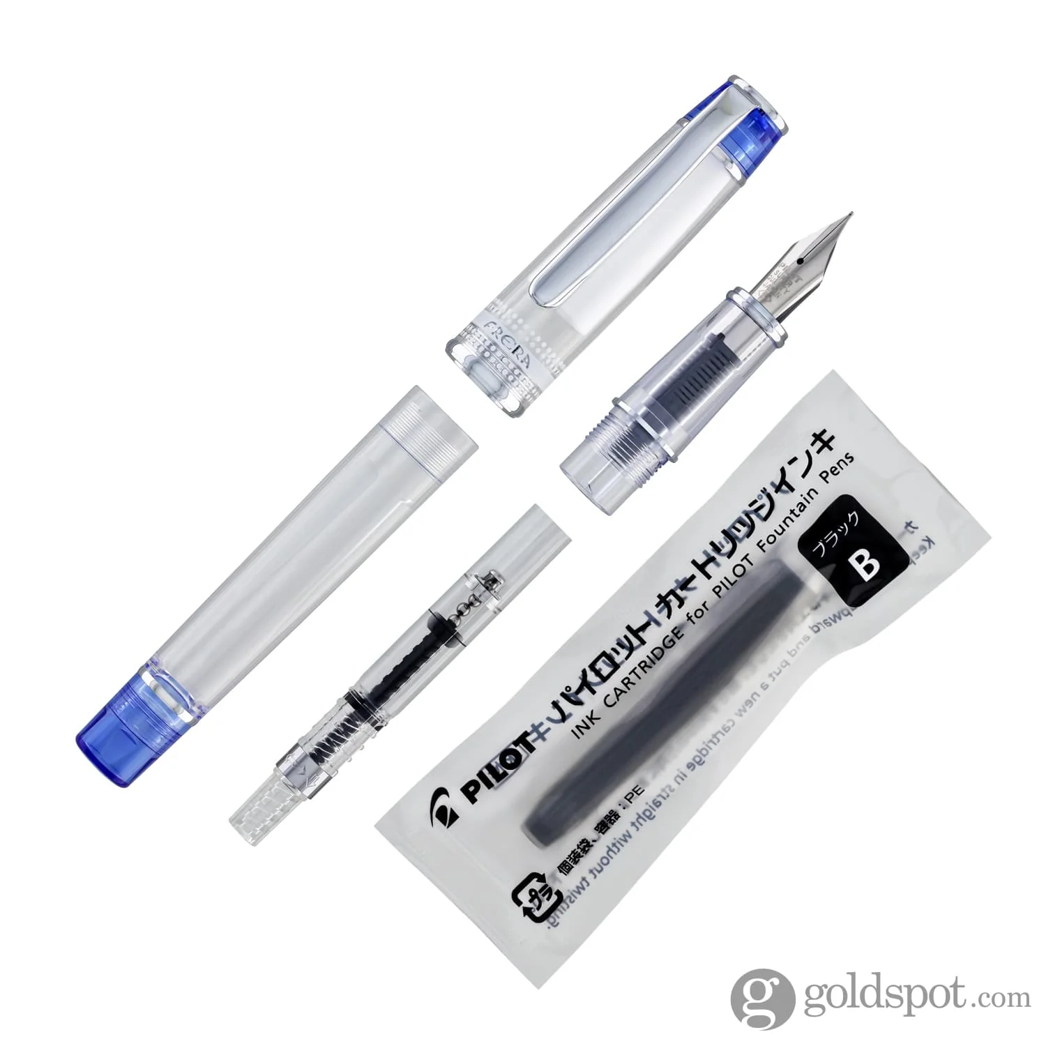 Pilot Prera Clear Fountain Pen in Blue - Image 8