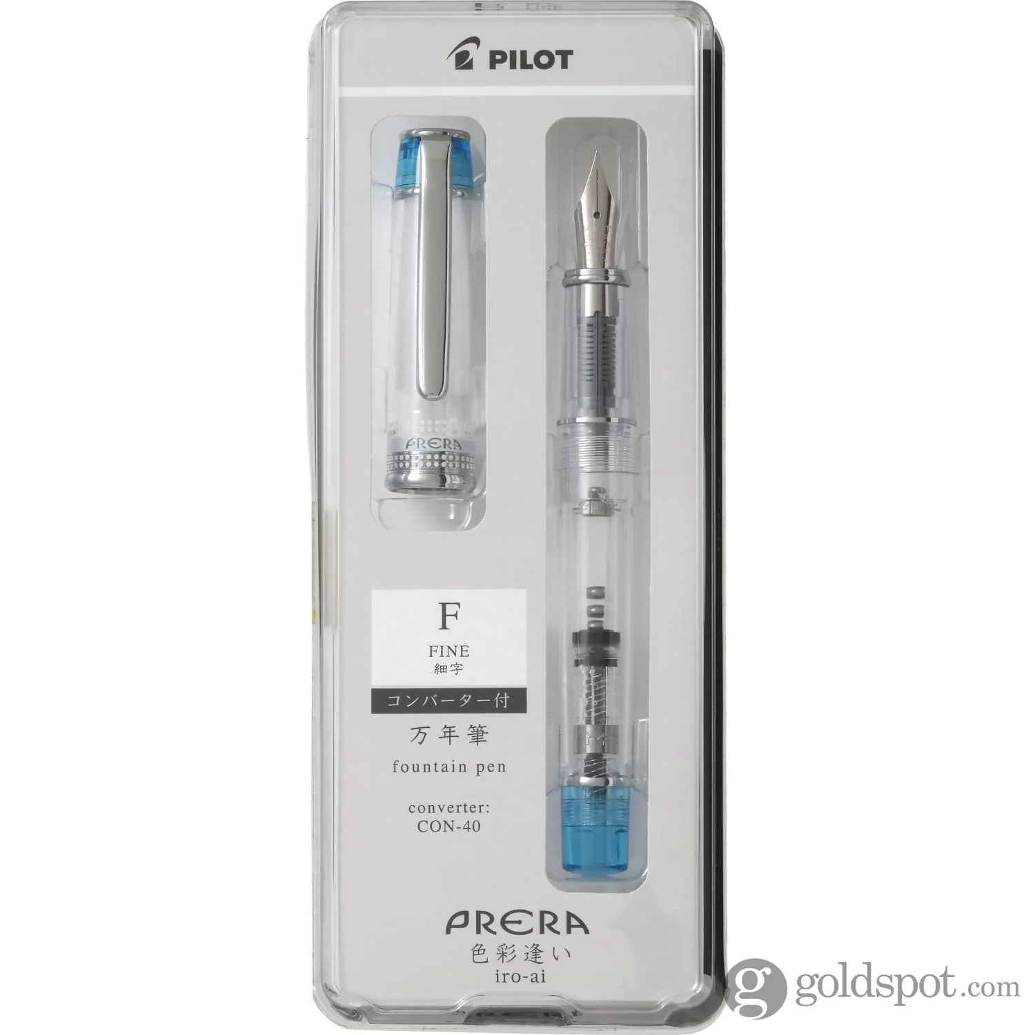 Pilot Prera Clear Fountain Pen in Light Blue - Image 10