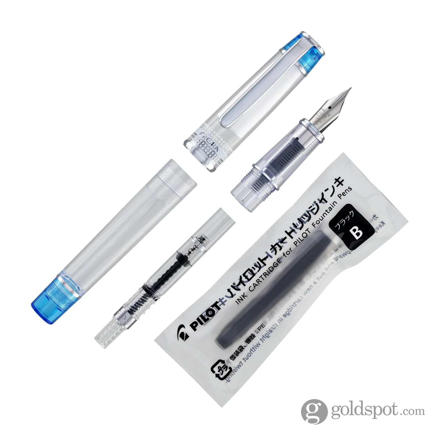 Pilot Prera Clear Fountain Pen in Light Blue - Image 8