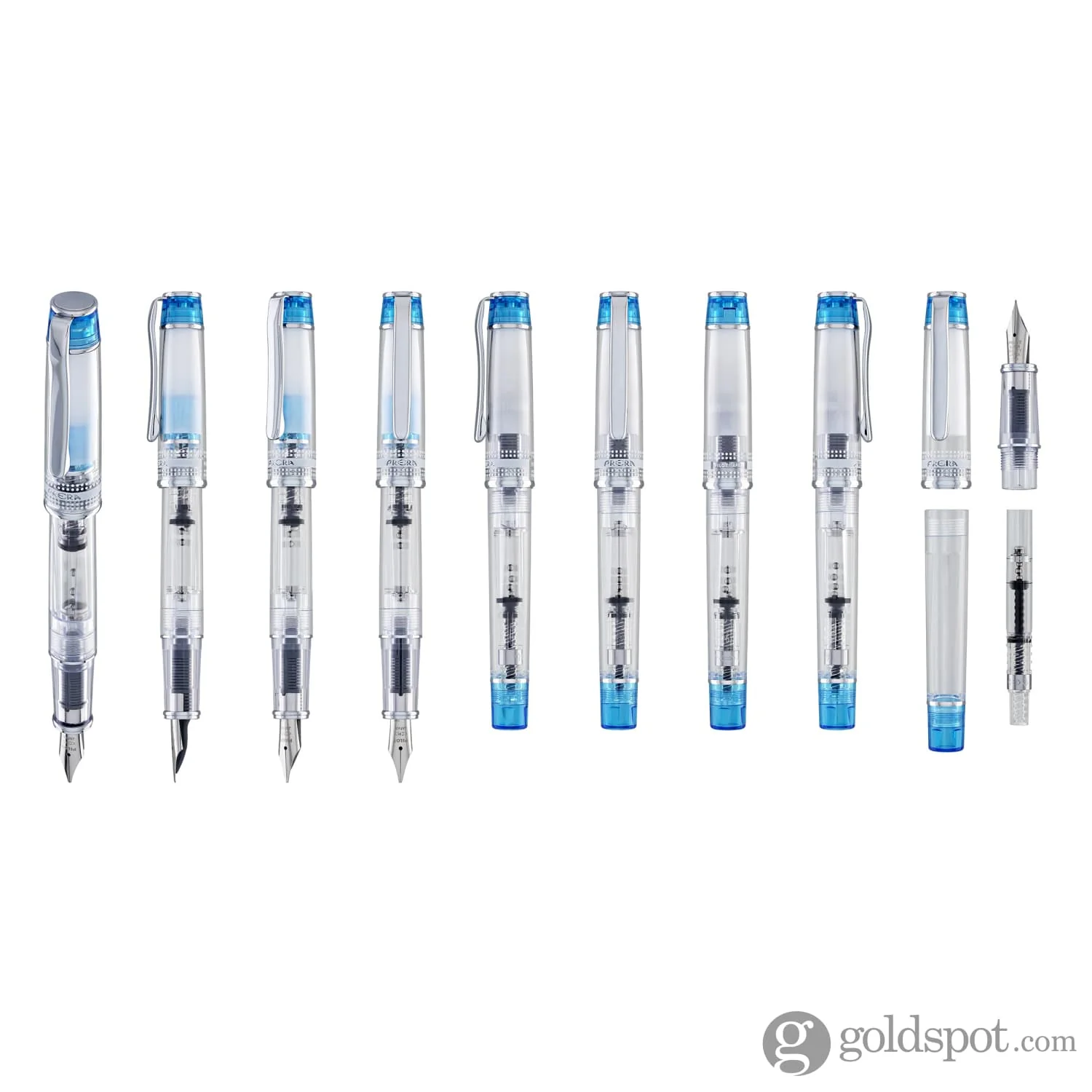 Pilot Prera Clear Fountain Pen in Light Blue - Image 9