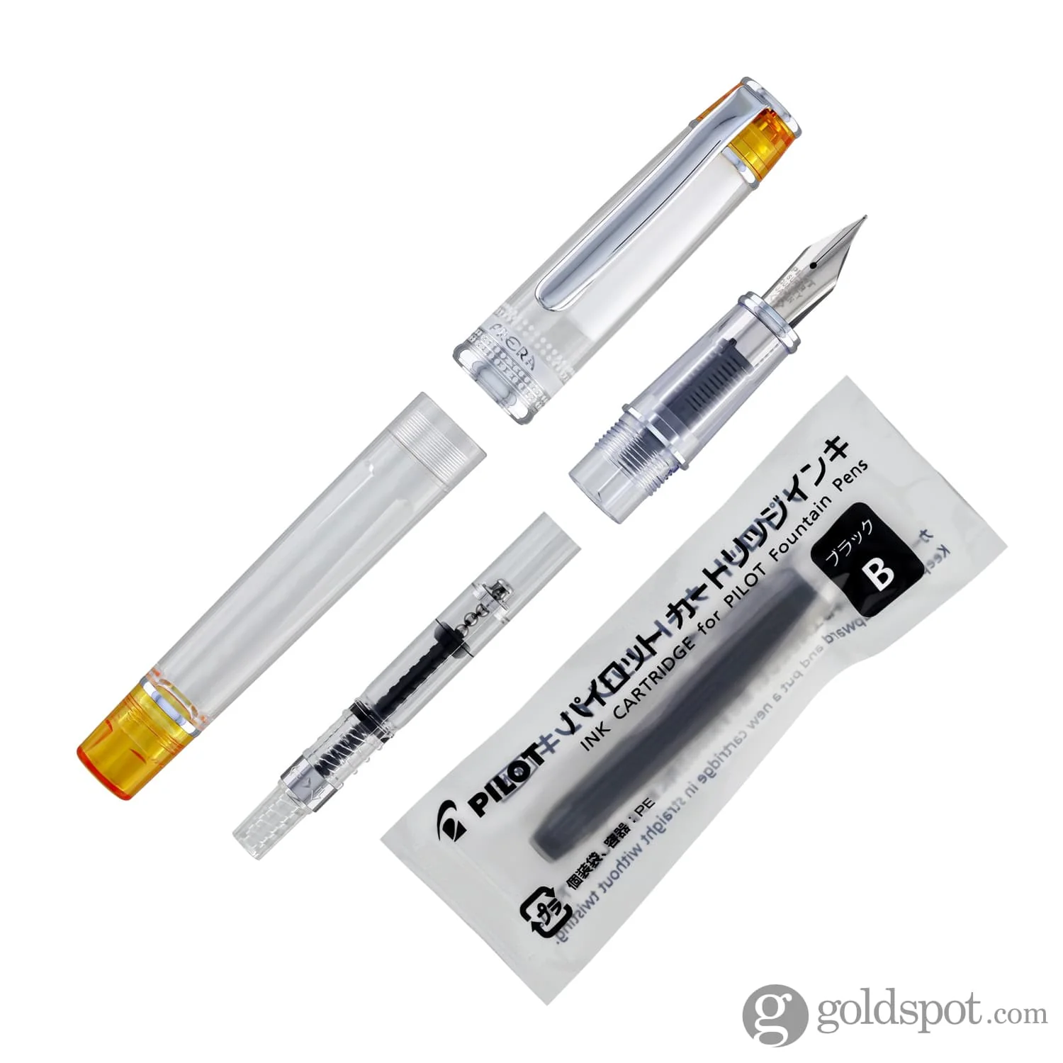 Pilot Prera Clear Fountain Pen in Orange - Image 8