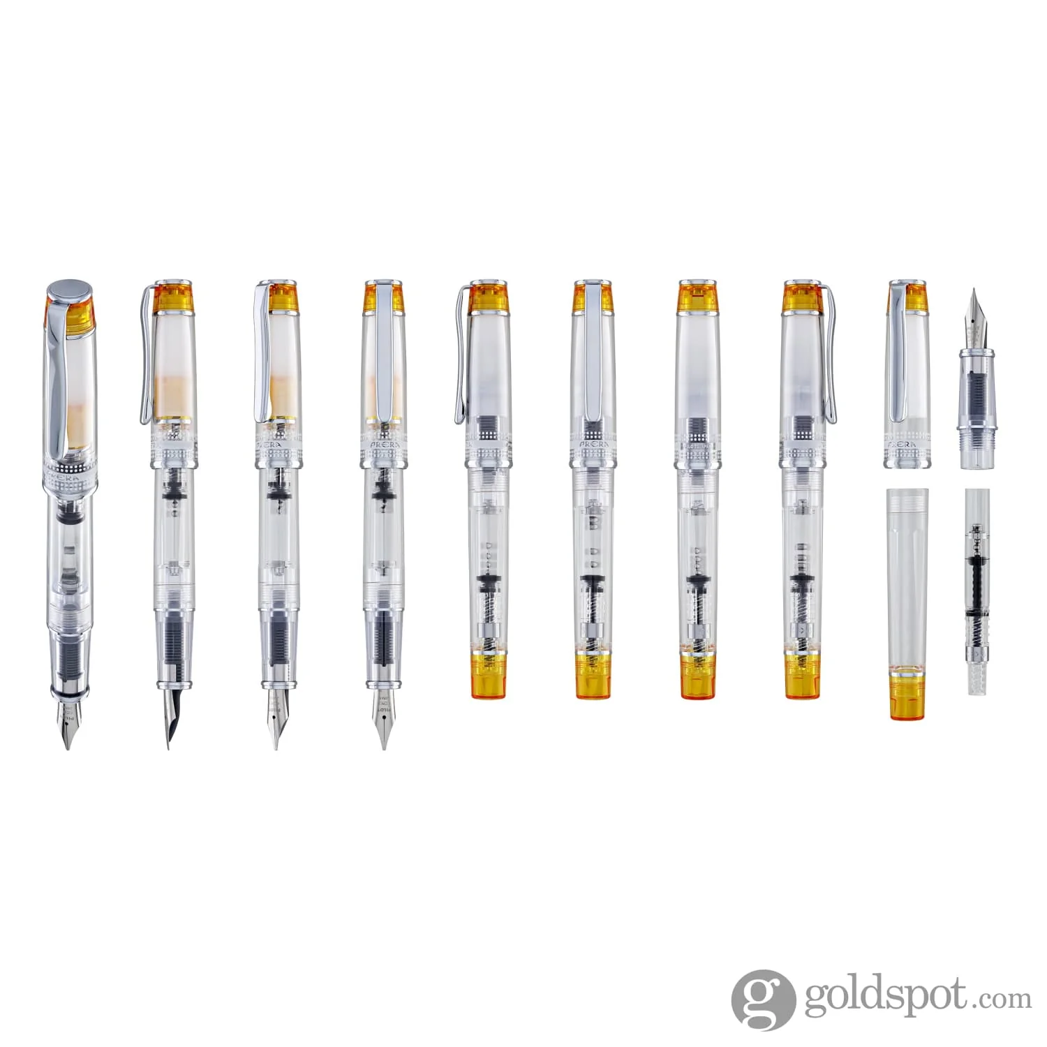 Pilot Prera Clear Fountain Pen in Orange - Image 9