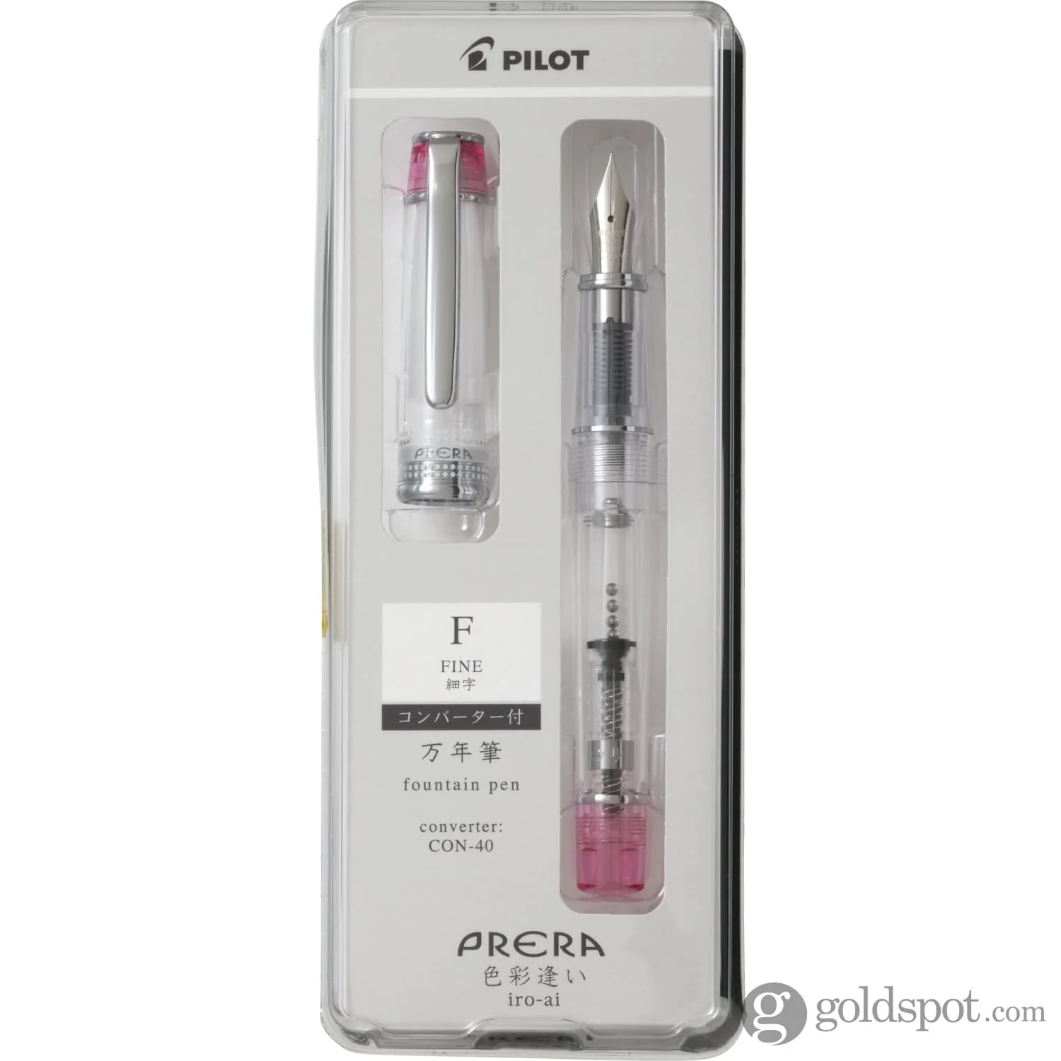Pilot Prera Clear Fountain Pen in Pink - Image 11