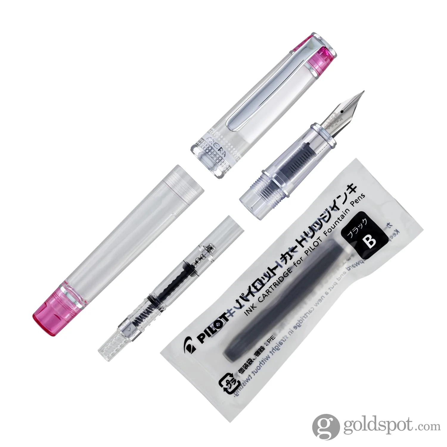 Pilot Prera Clear Fountain Pen in Pink - Image 8