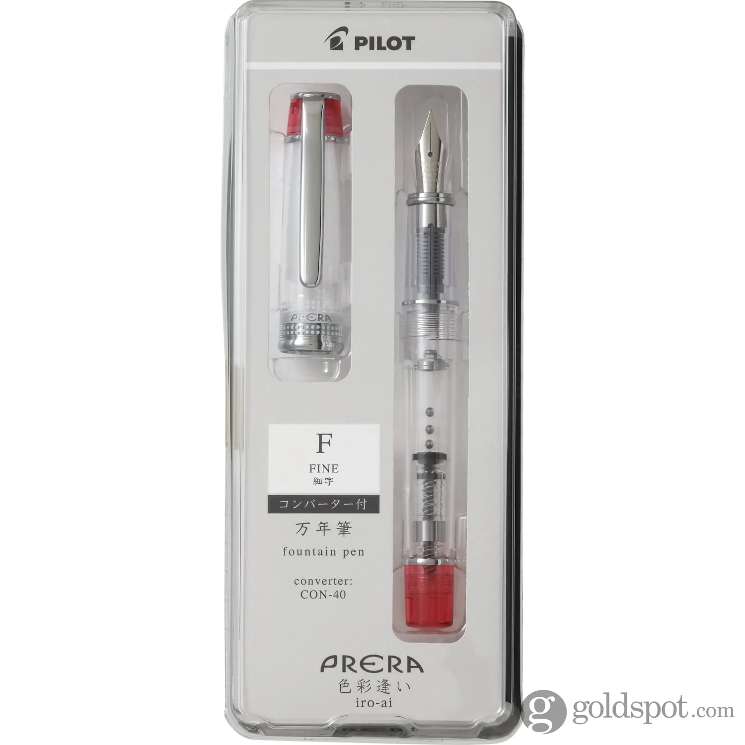 Pilot Prera Clear Fountain Pen in Red - Image 10