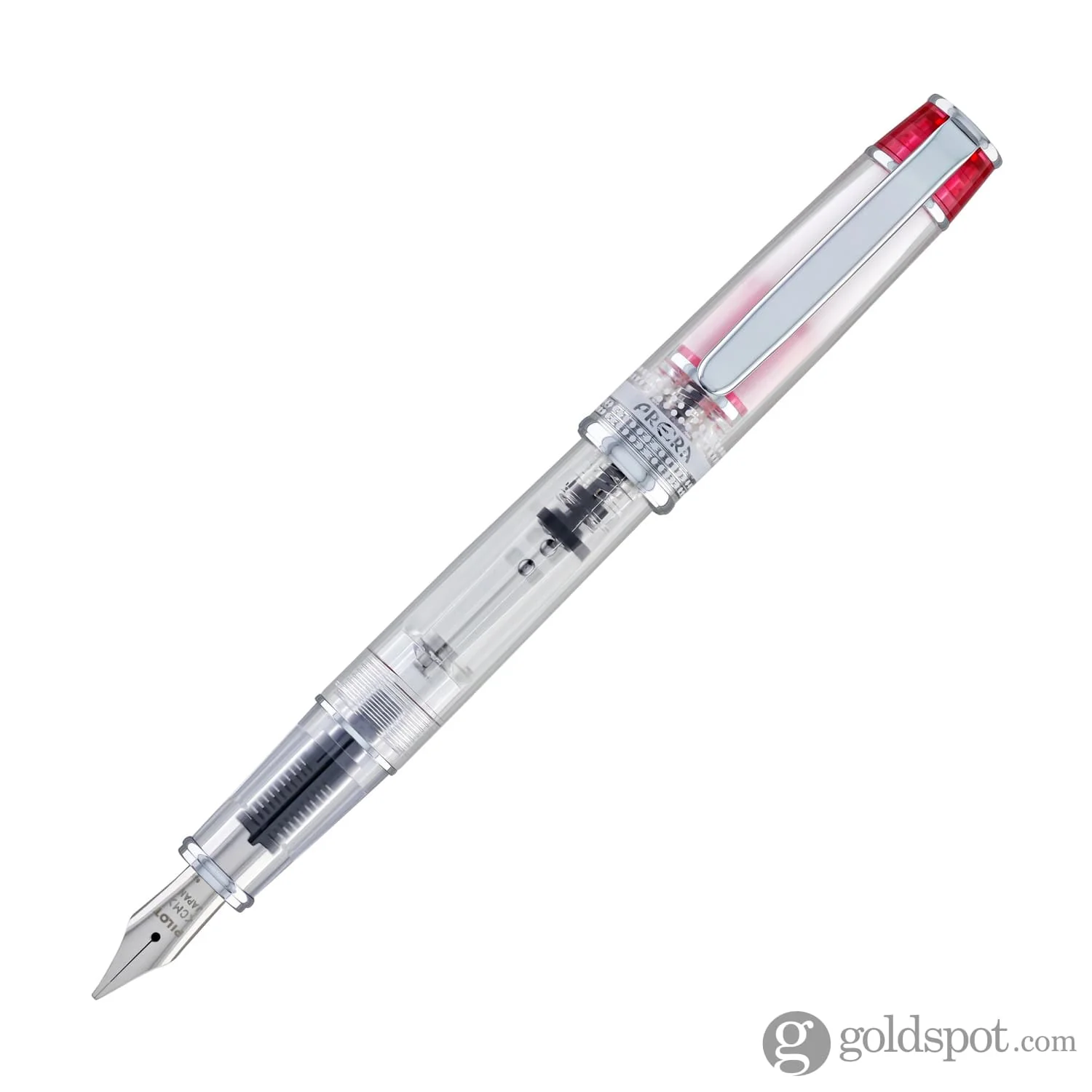 Pilot Prera Clear Fountain Pen in Red - Image 3