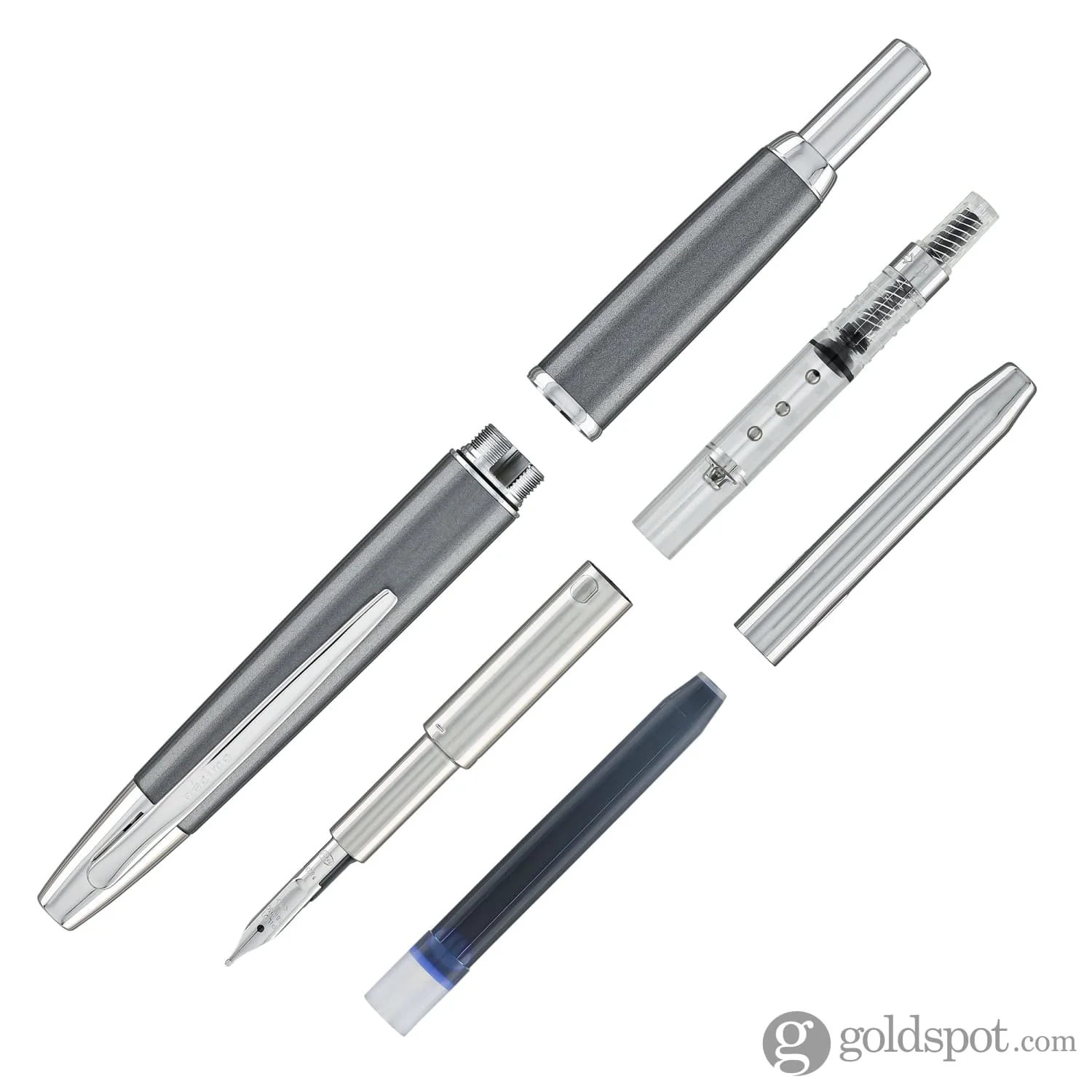 Pilot Vanishing Point Decimo Fountain Pen in Dark Grey - 18K Gold - Image 5