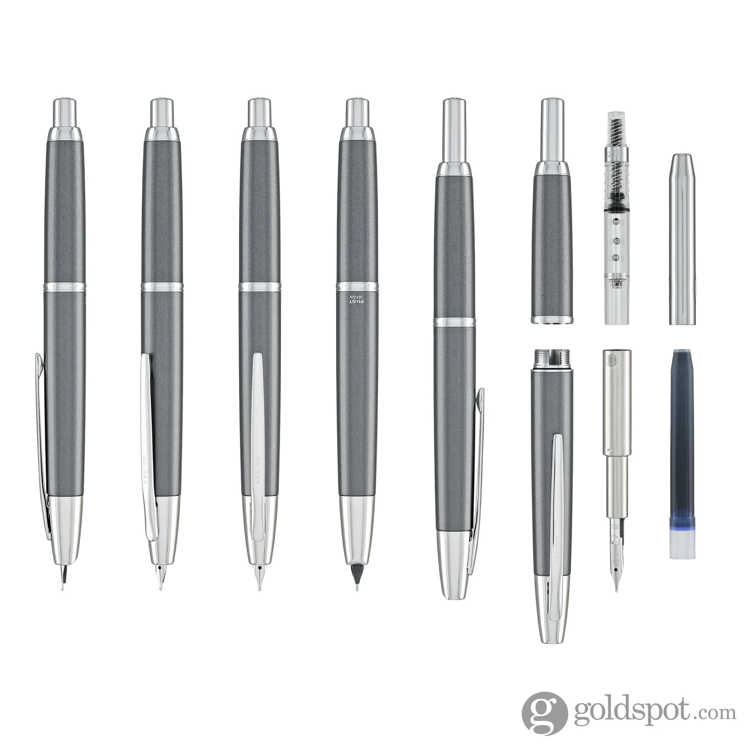 Pilot Vanishing Point Decimo Fountain Pen in Dark Grey - 18K Gold - Image 6