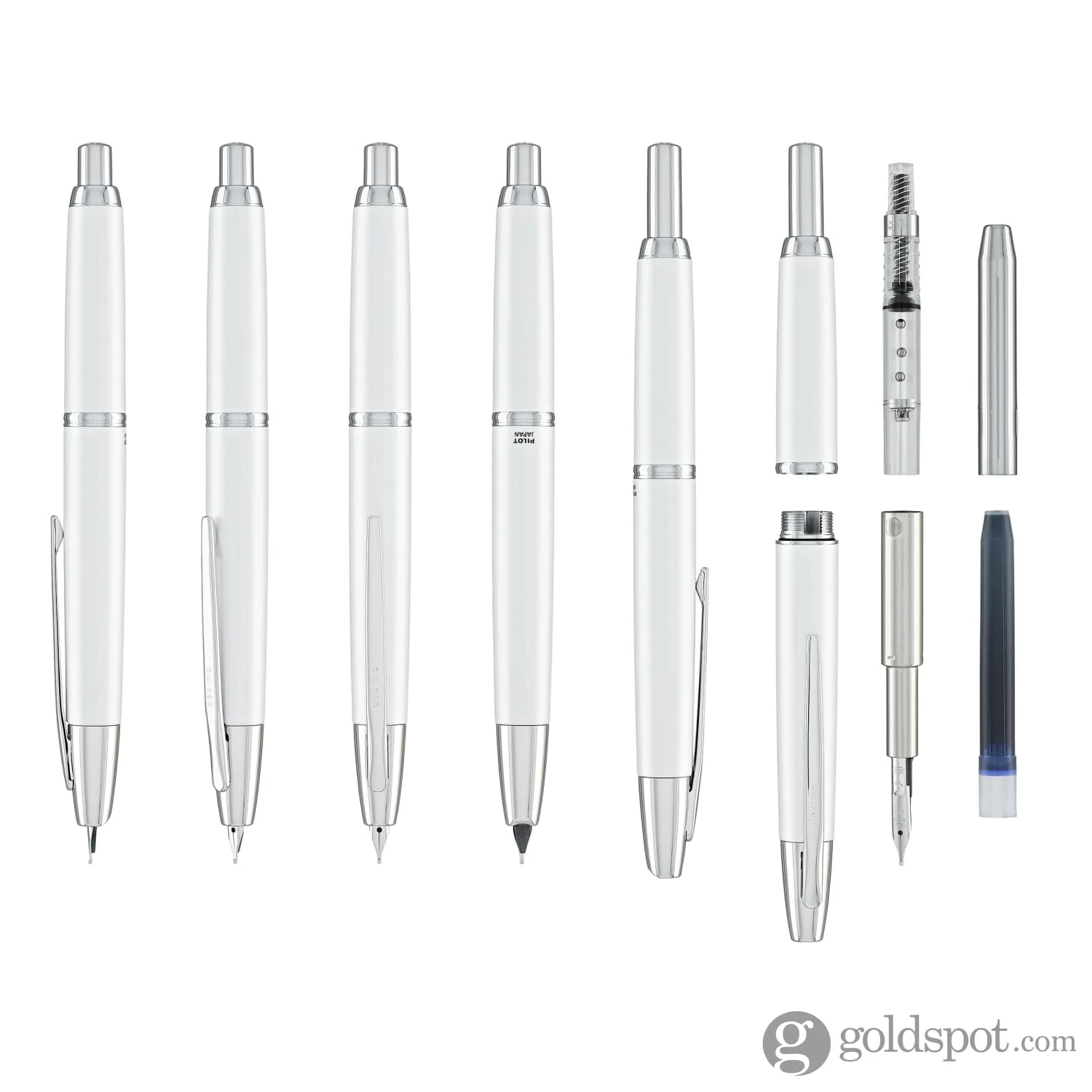 Pilot Vanishing Point Decimo Fountain Pen in White - 18K Gold - Image 6