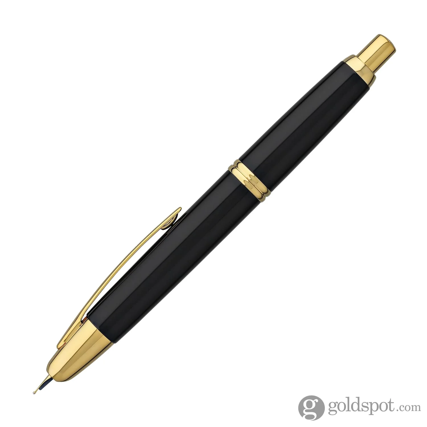 Pilot Vanishing Point Fountain Pen in Black & Gold - 18K Gold - Image 3