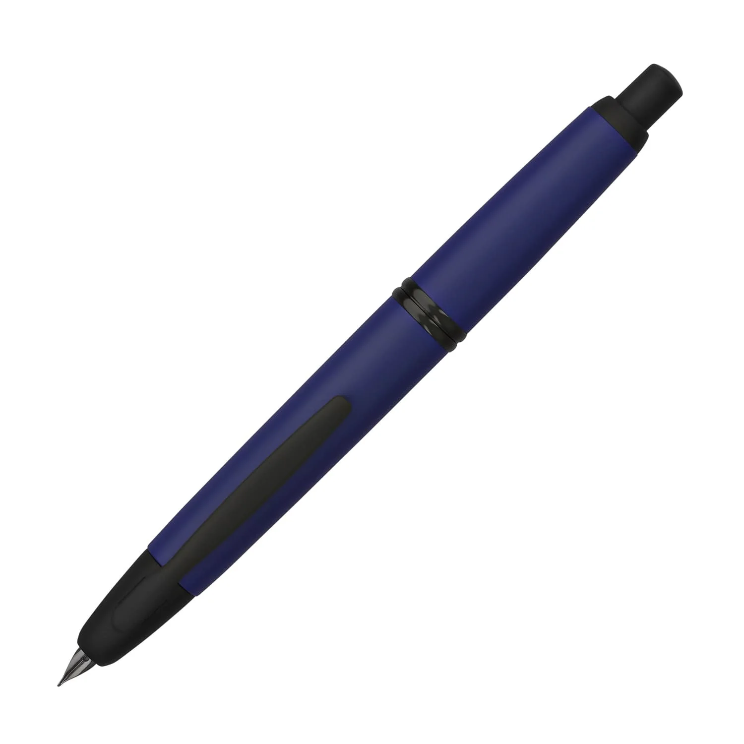 Pilot Vanishing Point Fountain Pen in Matte Blue & Black Accents - 18K Gold