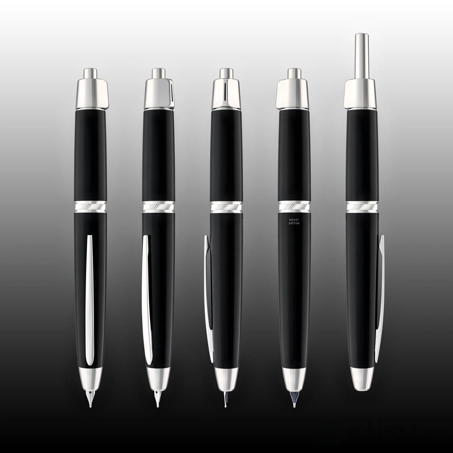 Pilot Vanishing Point LS Fountain Pen in Black with Rhodium Silver Trim - Image 6