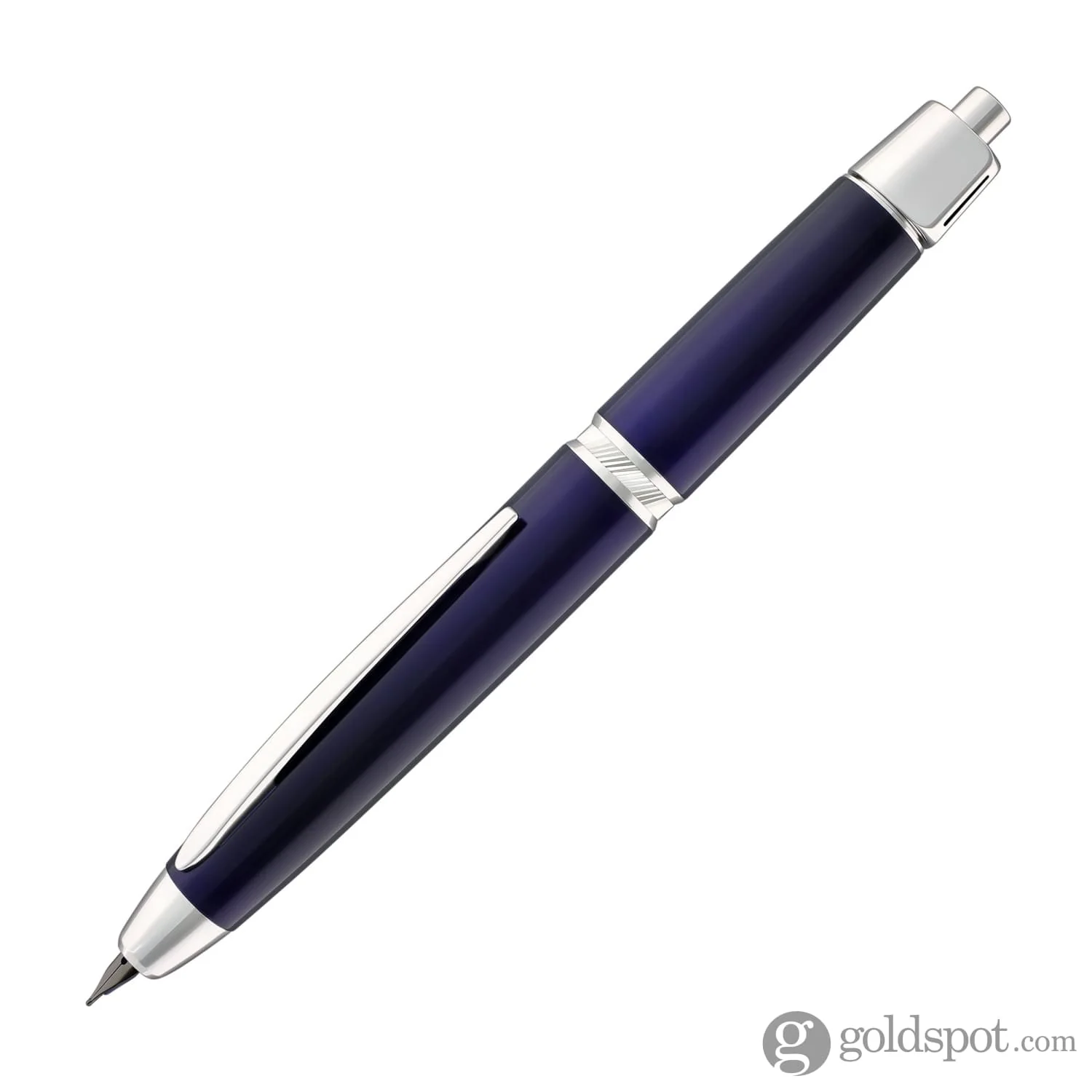 Pilot Vanishing Point LS Fountain Pen in Blue with Rhodium Silver Trim - Image 2