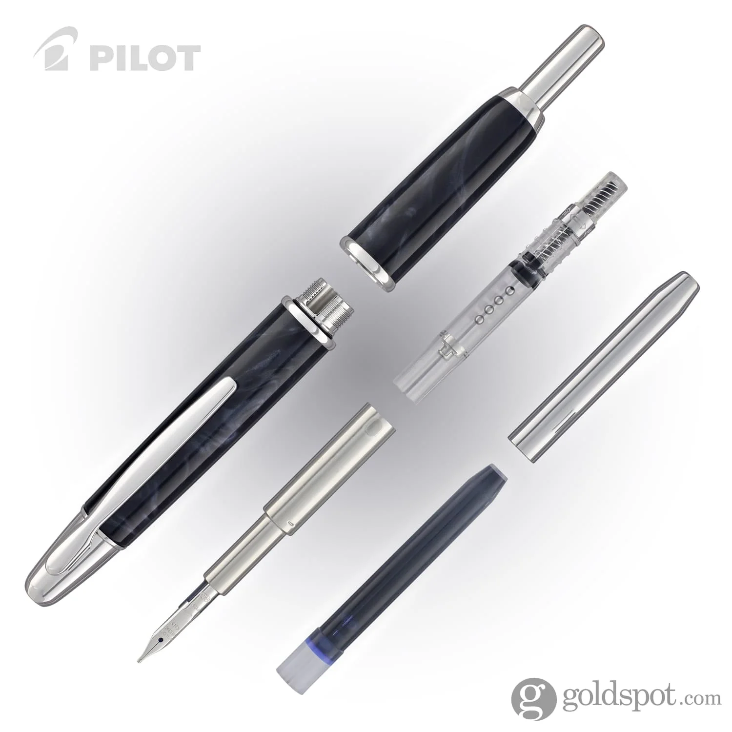 Pilot Vanishing Point SE Fountain Pen in Marble Black - Image 7