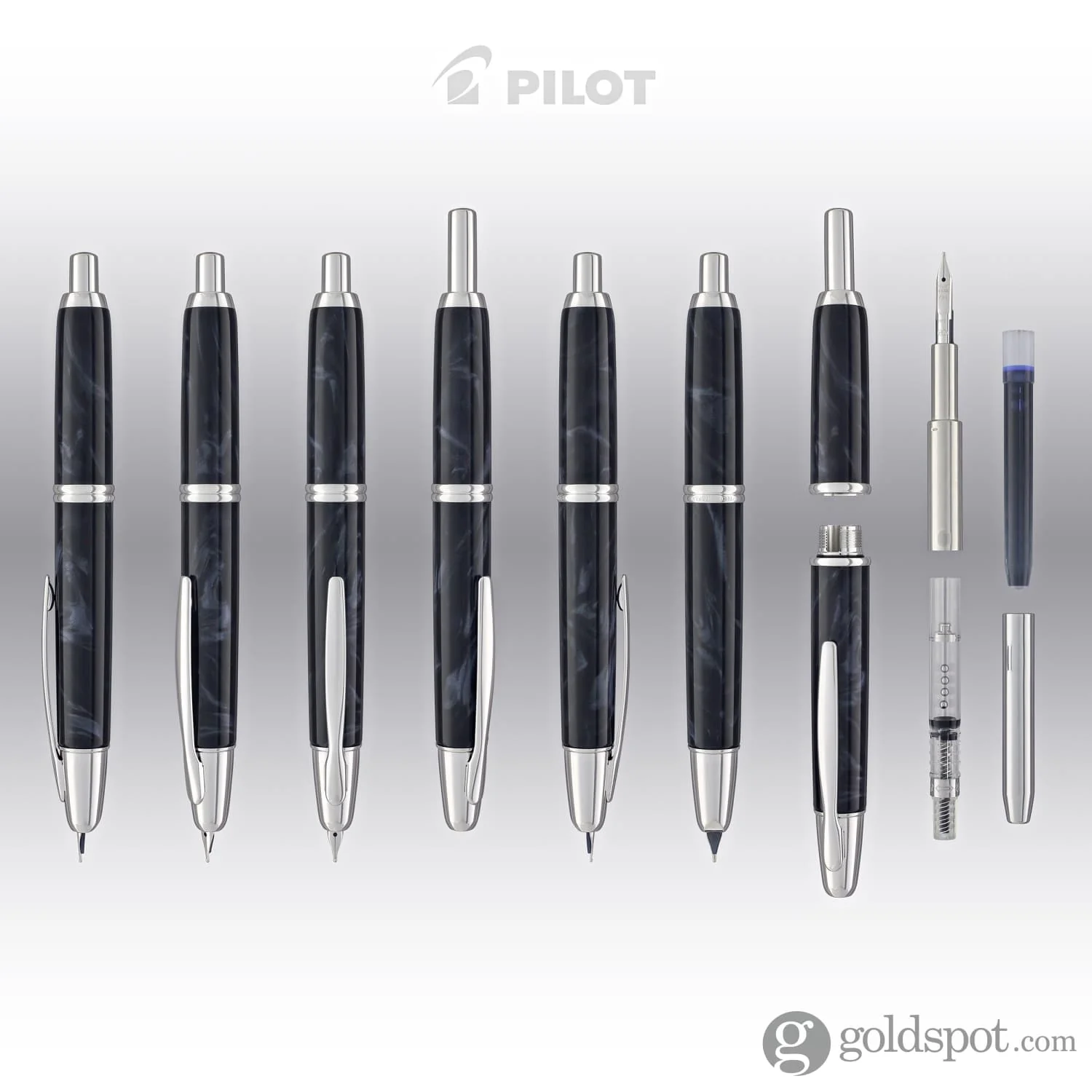 Pilot Vanishing Point SE Fountain Pen in Marble Black - Image 8