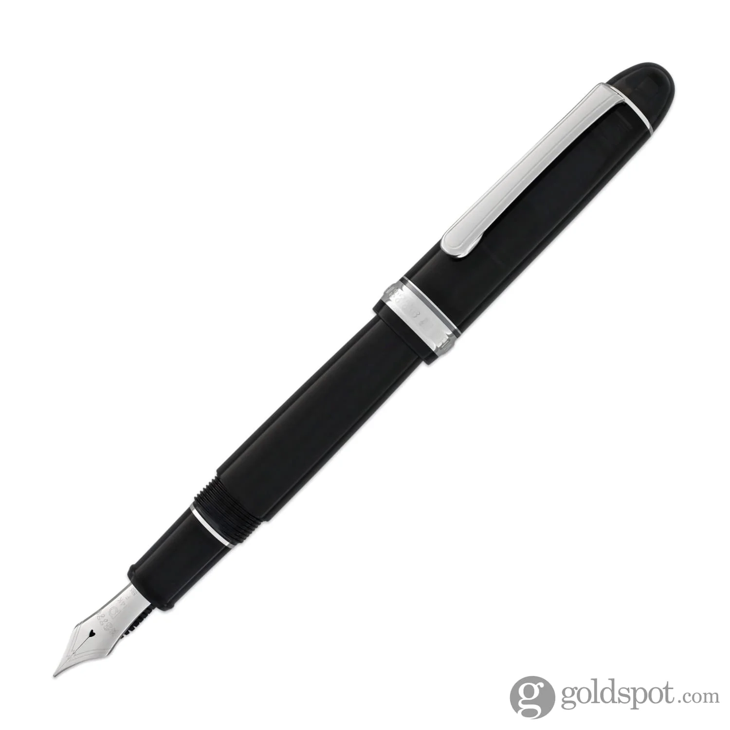 Platinum 3776 Century Fountain Pen in Black Diamond with Rhodium Trim - 14K Gold - Image 14