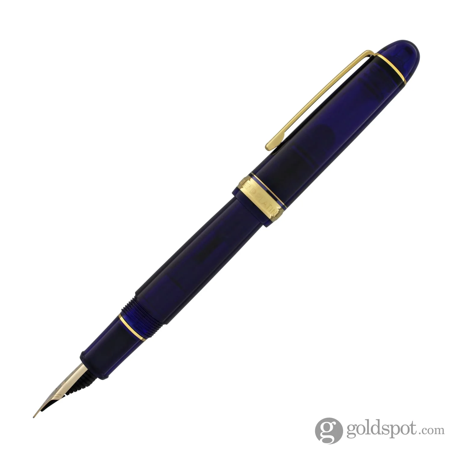 Platinum 3776 Century Fountain Pen in Chartres Blue with Gold Trim - 14K Gold - Image 3