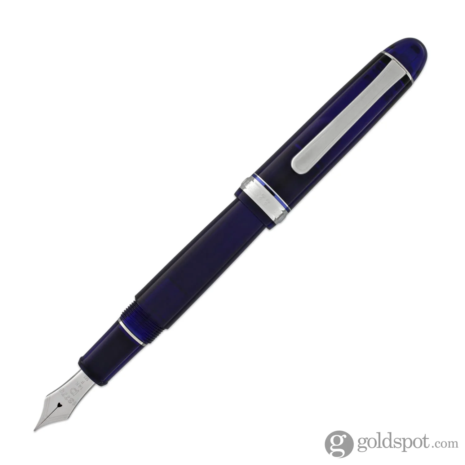 Platinum 3776 Century Fountain Pen in Chartres Blue with Rhodium Trim - 14K Gold - Image 6