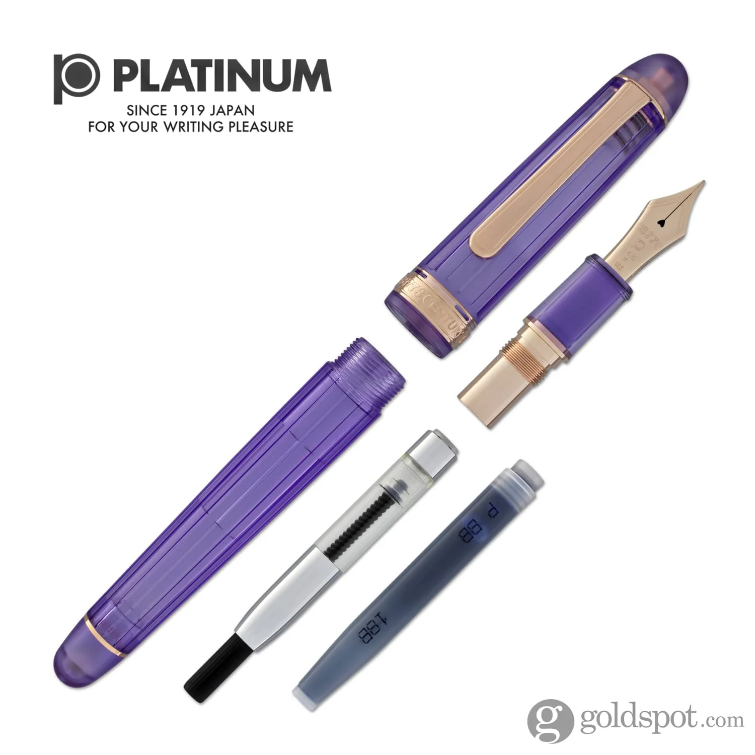 Platinum 3776 Century Fountain Pen in Nice Lavander Purple - 14K Gold - Image 7