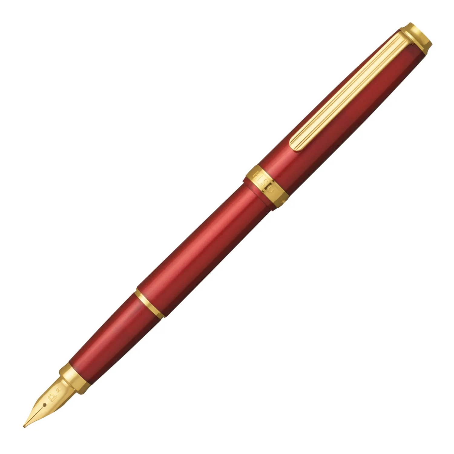 Platinum Biso Fountain Pen in Flame Red