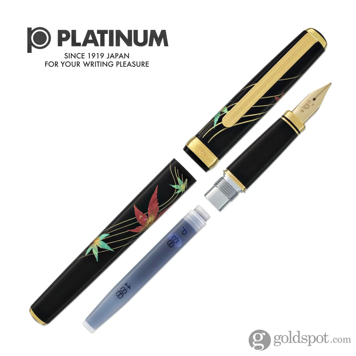 Platinum Classic Maki-e Fountain Pen in Autumn Leaves - 18K Gold - Image 7