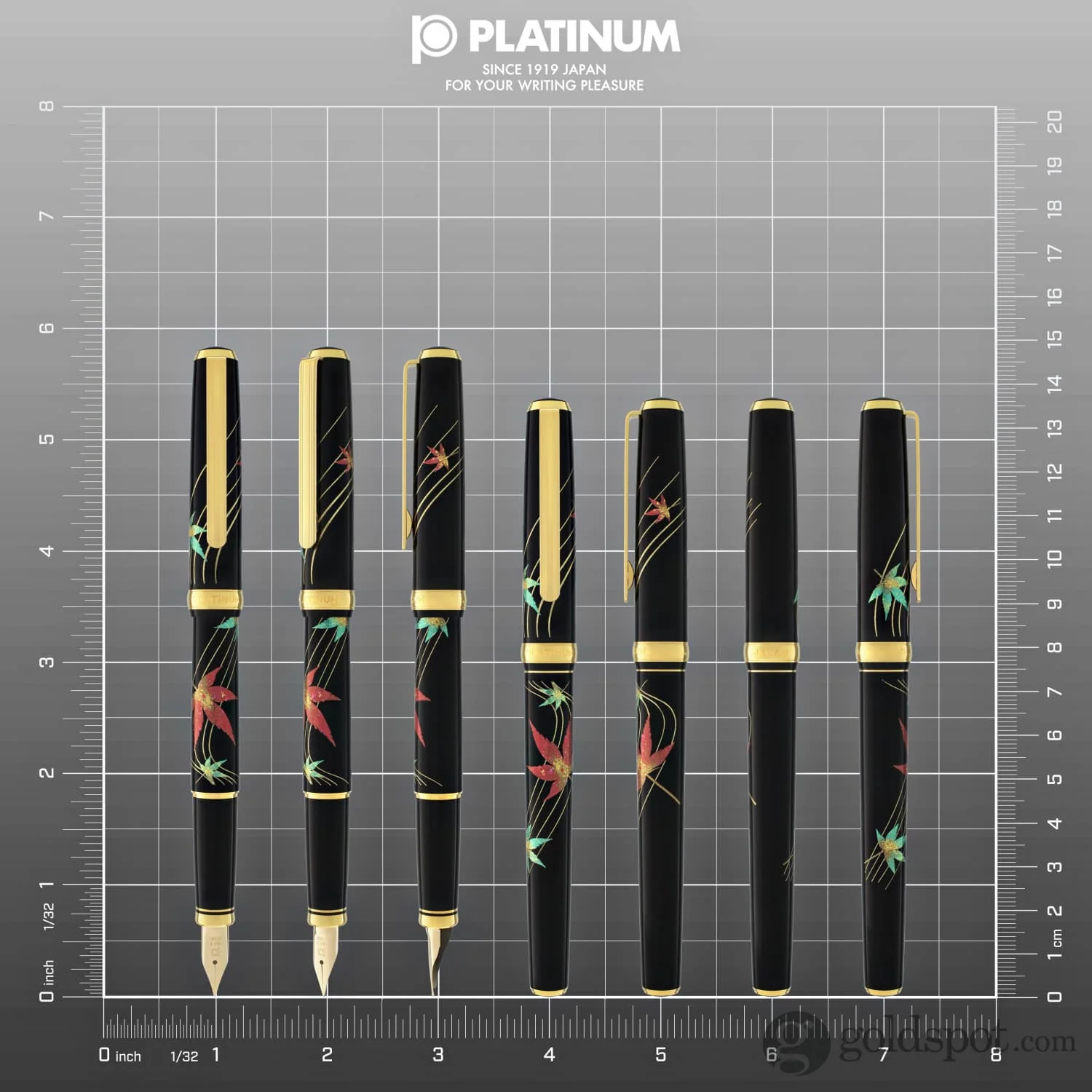 Platinum Classic Maki-e Fountain Pen in Autumn Leaves - 18K Gold - Image 8