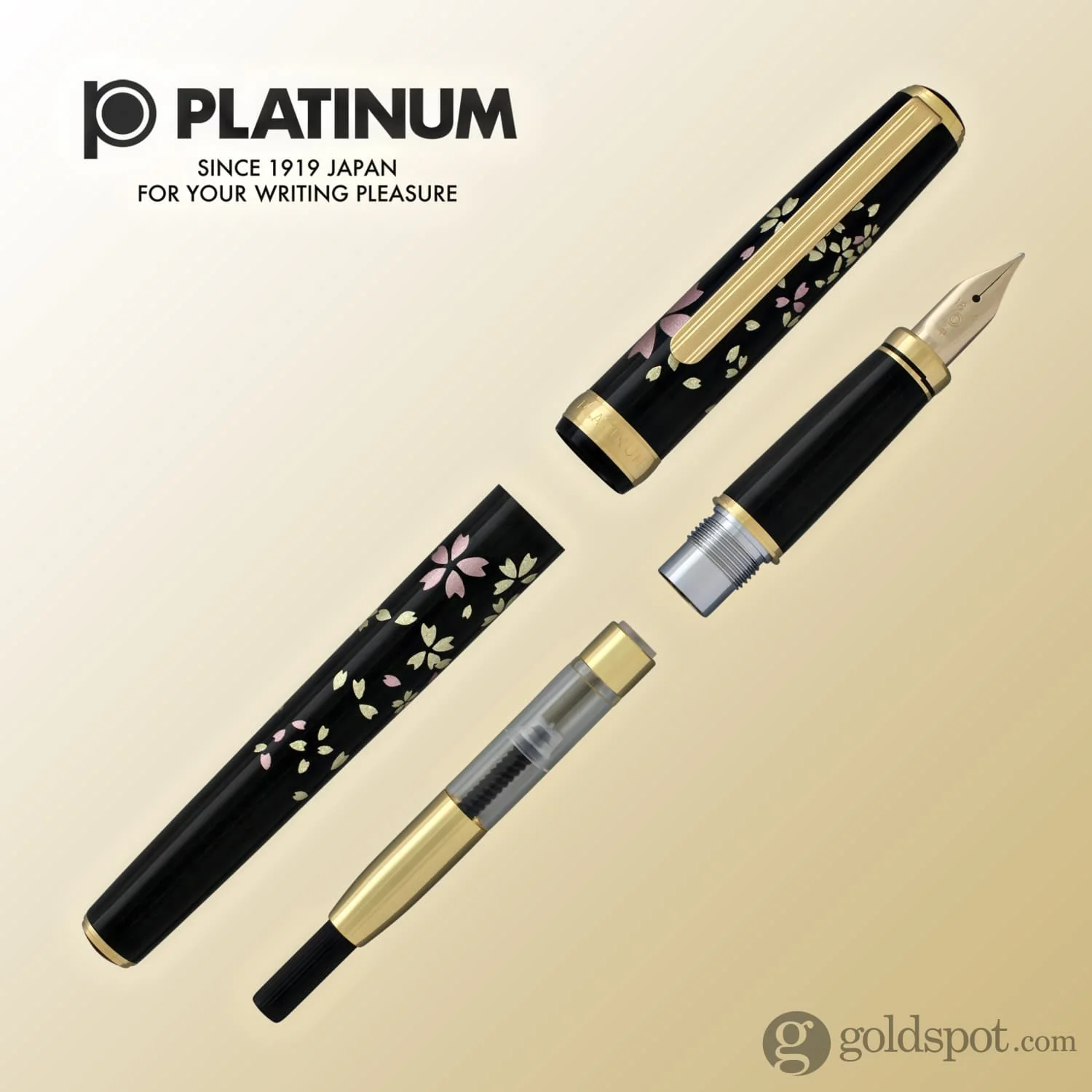 Platinum Classic Maki-e Fountain Pen in Cherry Blossom - 18K Gold - Image 8