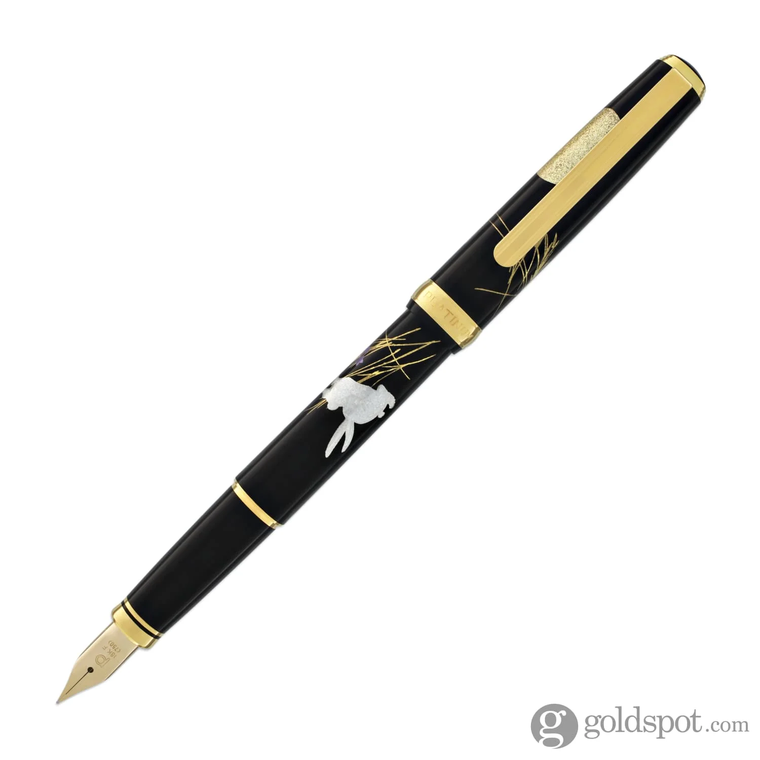 Platinum Classic Maki-e Fountain Pen in Moon and Rabbit Design - 18K Gold - Image 13