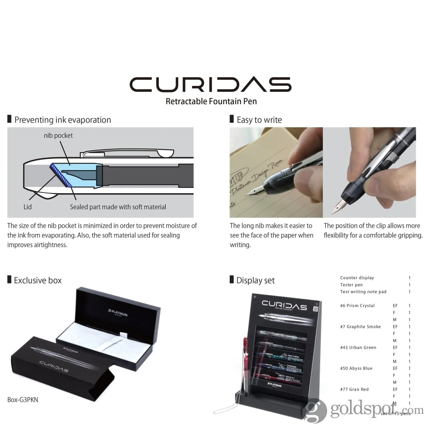 Platinum Curidas Retractable Graphite Smoke Fountain Pen - Image 9