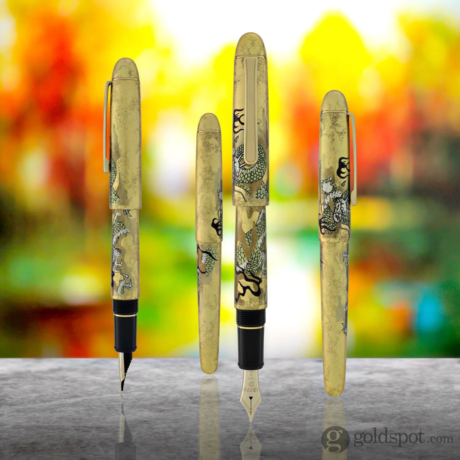 Platinum Kanazawa-haku Fountain Pen in Ascending Dragon - 14K Gold - Image 10