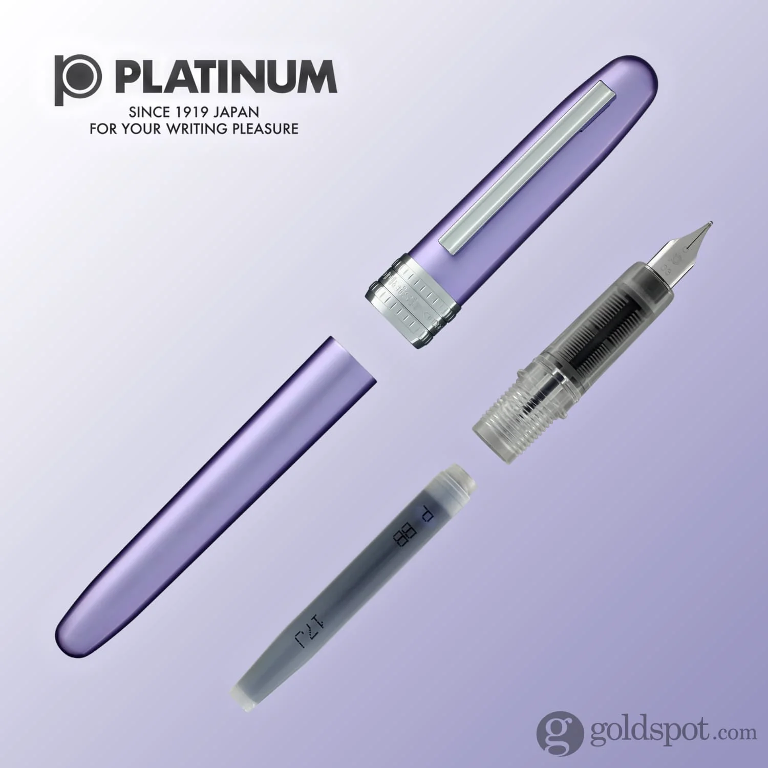Platinum Plaisir Fountain Pen in Violet - 03 Fine Point - Image 8