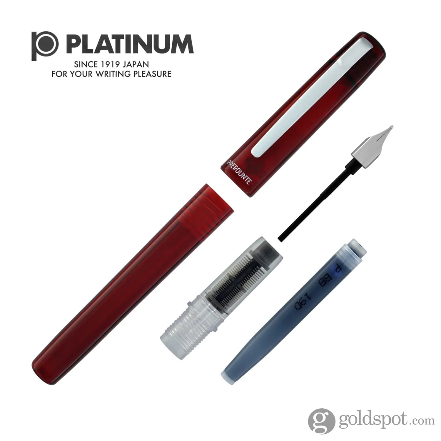 Platinum Prefounte Fountain Pen in Crimson Red - Image 8
