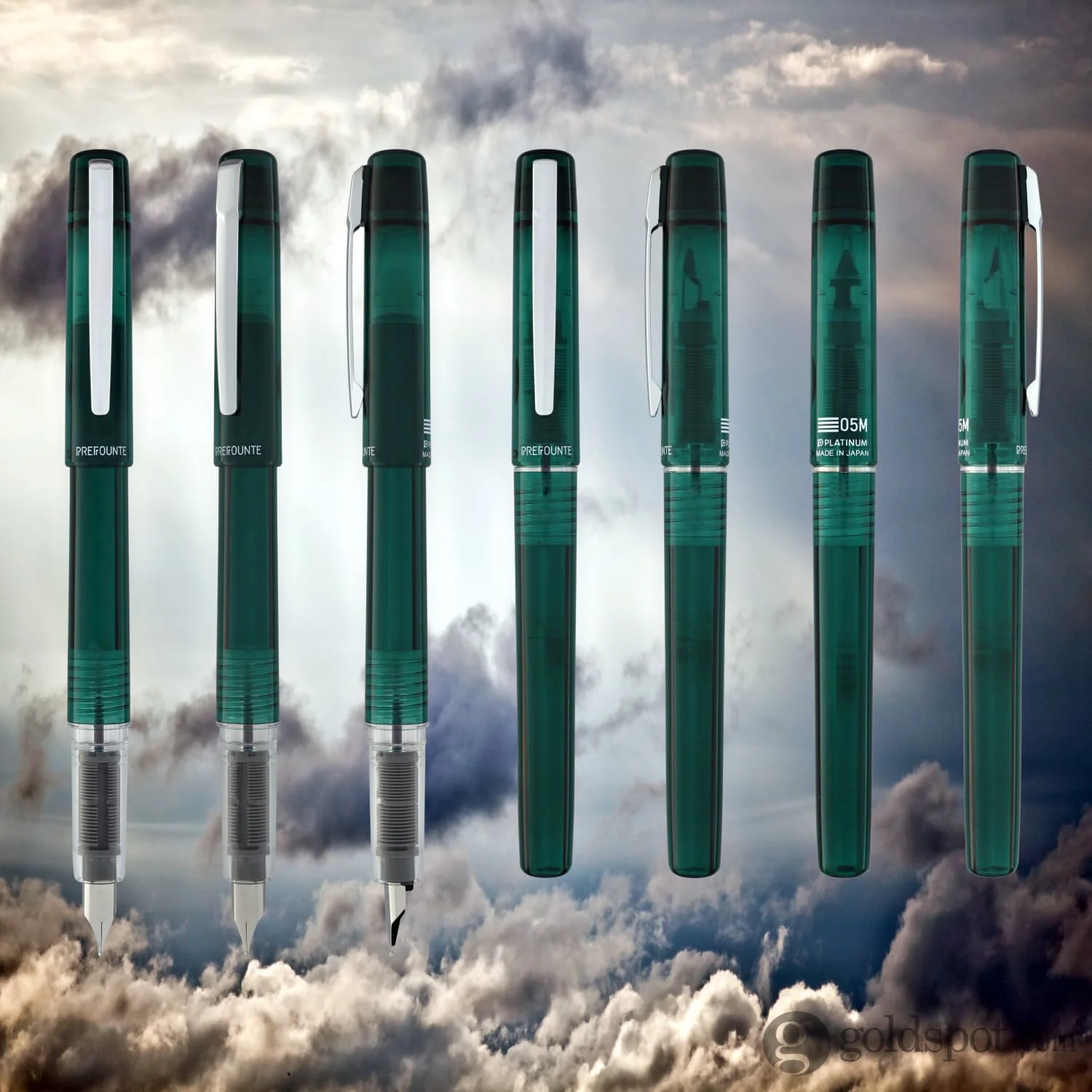 Platinum Prefounte Fountain Pen in Dark Emerald - Image 9